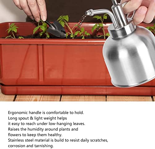 Stainless Steel Hand Pressing Watering Can, Plant Sprayer Mister, Watering Pot for Indoor Garden Plants - Image 4