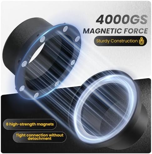 4" Magnetic Dust Collection Fittings,8 high-Strength Magnets,One-to-Many Magnetic Starter Kit,1s Connect and Disconnect—Enabling efficient Hose Transfer Between Different Machines,365 Days Warranty - Image 2