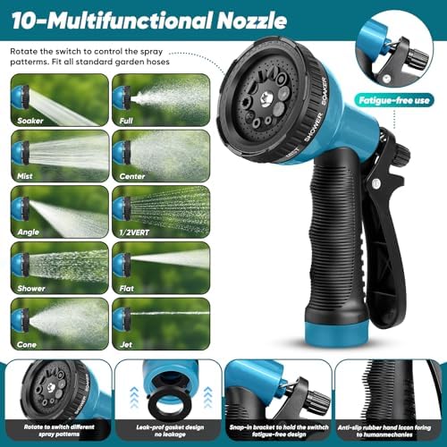 Garden Hose 100FT Non-Expanding, Lightweight Flexible Water Hose - Image 7
