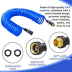 Coil Hose,3/8" EVA Coil Garden Hose 25 FT,Curly Water Hose Lightweight - Image 2