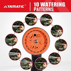 YAMATIC 50FT Flexible Garden Hose 5/8", Brass Swivel Handle Burst 600 PSI and Garden Hose Nozzle, 10 Adjustable Spray Patterns, 1PCS - Image 7