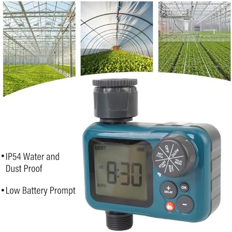 Digital Sprinkler Timer Programmable Water Timer with Rain Delay, Automatic Manual Watering Timer Valve for Garden Yard Lawn - Image 4