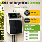 Mcbazel Solar Automatic Drip Irrigation Kit, USB-C & Solar-Powered Plant Waterer for 10 Potted Plants, Auto Watering System with Timer & Anti-Siphon, IPX5 Waterproof for Indoor Outdoor Vacation - Image 5