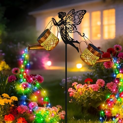 HELESIN Solar Lights Outdoor, Solar Garden Lights with Twin Watering Cans by HELESIN