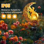 2 Pack Solar Garden Lights Waterproof, Pathway Stake Lights, Gift for Women Mom Grandma Wife Daughter, Moon Fairy Glass Globe with Angel Decor, Outdoor Decor Lights for Walkway Yard Lawn Patio Garden - Image 6
