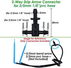 Garden 3/5mm PVC Hose Micro Drip Irrigation System, with 2-Way Connector 1/8'' Tubing Pipe Arrow Dripper Greenhouse(120M) - Image 5