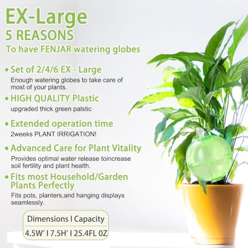 Self Watering Globes – Extra Large, 25.4 fl oz, Terracotta Spikes - Image 3
