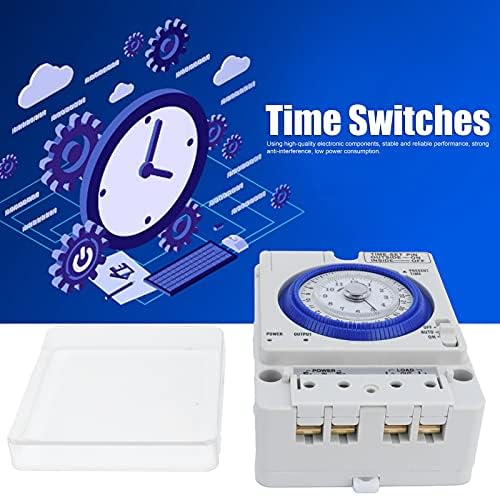 Fafeicy 24hour Mechanical Timer Switch, Automatic Time Control, TB388 Timer with Removable Battery Low Power Consumption for Water Heaters, Street Lights - Image 3