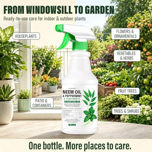 Neem Oil Spray for Plants with Peppermint Oil, Ready-to-Use, 16 oz - Image 7