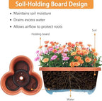 VECELO 7 Tier Vertical Garden Planter, Self Watering Stackable Planters with Wheels for Strawberries, Herbs, Flowers, Vegetables, Red - Image 4