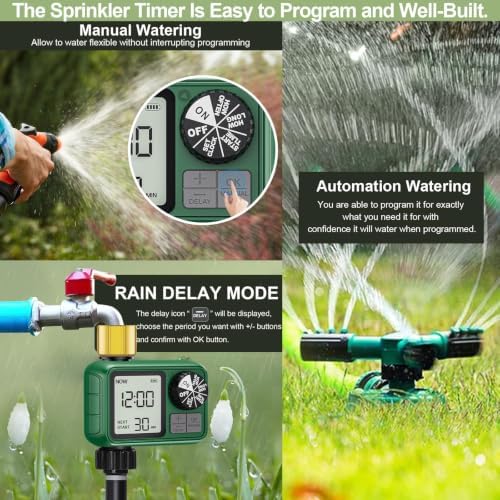 2 Pack Water Timer for Outdoor Garden Hose, Sprinkler Timer - Image 3