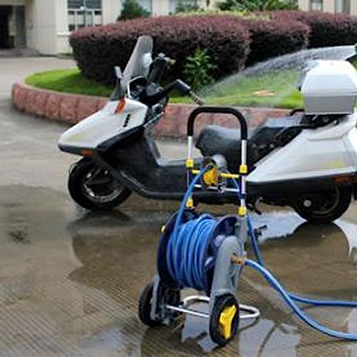 Garden Hose Holder Hose cart with up to 50m/164Feet Capacity for 1/2inch Hose, Particularly Stable, with a Comfortable Hose Guide in a Robust Frame Hose Reel Cart - Image 5