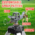 YAMATIC Impact Sprinkler, 21-50in Height Adjustable Tripod Base, 1 PCS - Image 5