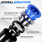 1/4" Air Line Tubing Kit, 50 FT(15M) DOT Air Line PA Nylon Tubing with Push to Connect Fittings, 1/4 Inch OD Quick Connect Air Hose Kit for Compressor Accessories System (75 Pcs) - Image 3