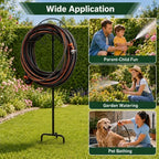 Freestanding Garden Hose Holder Stand – Heavy Duty Hose Hanger Stand, Outdoor Hose Organizer, Water Hose Stand Rack, Hose Butler Storage for Yard Lawn Garden（black） - Image 7
