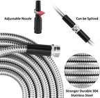 OnBrand 75FT Metal Garden Hose with Sprayer Nozzle - Stainless Steel Hose - Image 3