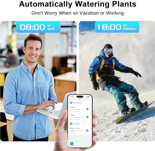 WiFi Water Timer with Brass Inlet & Outlet, Smart Sprinkler Timer for Garden Hose Faucet, WiFi Hose Timers with Up to 20 Watering Plans, APP & Voice Control, Compatible with Alexa (2.4GHz Only) - Image 5