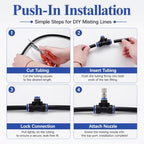 Outdoor Misting Nozzle Kit – Automatic Watering Atomizing Tee System for Garden Cooling, Easy Installation, 100m (328.1ft) Irrigation Solution for Hot Weather - Image 7