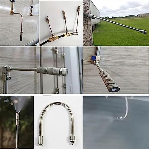 5 Pack Flexible Nozzle Extensions, Brass Mist Rod for Outdoor Misting System, Misting Extended Pole 10/24 UNC for Garden, Humidification, Outdoor Cooling, Dust Control(Size:20Inch(50cm)) - Image 6