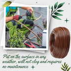 Nuanchu 492 ft 1/4" Drip Irrigation Tubing Irrigation Hose Garden Watering Tube Line with 12 Inch Emitter Spacing Blank Distribution Tubing Drip Line Watering for Garden Irrigations System, Brown - Image 4