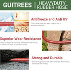 Guitrees Garden Hose 75FT x 5/8”, Heavy Duty Rubber Hose, Water Hose with Five-Layered Braiding, Hot/Cold Water, 1000PSI Burst, 200PSI Working (Red) - Image 5