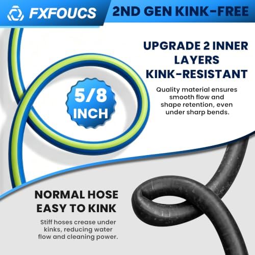 Garden Hose 50ft x 5/8", Heavy Duty Water Hose, Kink Resistant - Image 3