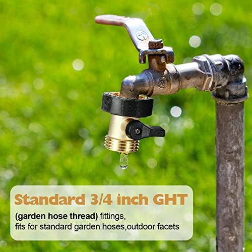 Tudomro 10 Pack Garden Hose Shut Off Valve Durable Heavy 3/4 Brass Shut Off Valve for Garden Hose with Extra Pressure Washer Water for Household Cleaning - Image 3
