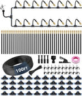 100FT 5/16" Misting Irrigation System for Garden with 40 Adjustable Nozzles by ELDEROAKI