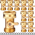 MorningRo 10 Pack Brass Garden Hose Shut Off Valve Heavy Duty 3/4 Inch Water Hose Shut Off Valve Solid Brass Garden Hose Connector Hose Valve with 10 Extra Rubber Washers by MorningRo