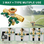 Oxidation-resistant bronze tap divider with fast link irrigation device for outdoor use, pipe shirt connection made of bronze with capacity - Image 2