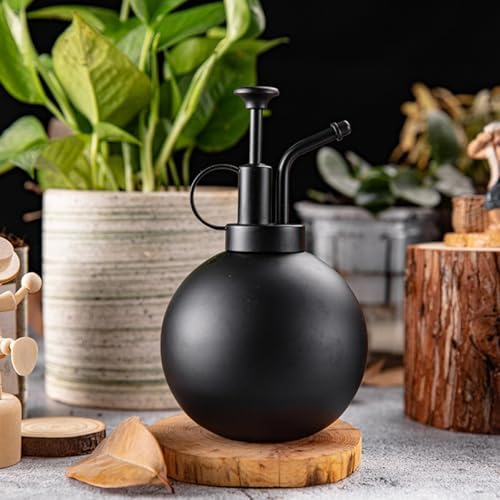 500ml Stainless Steel Spraying Watering Can Xmas for Plants Black - Image 7