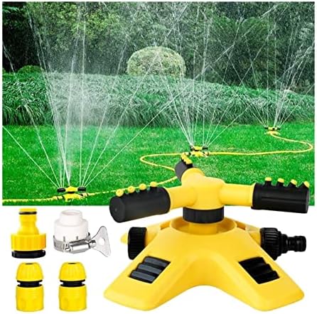 360 Degree Automatic Rotating Lawn Sprinkler -Yard Garden Large Area Coverage Water Sprinkler Irrigation Water Sprayer (Color : A 1 Set of Interface) - Image 2