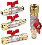 2 Sets 1/2" Brass Hose Adapter with Ball Valve Pacifier Quick Connector for Garden Irrigation Watering Fitting Or Extender Coupling Joint(A-1set) by Unknown