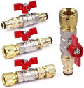 Expandable Garden Hose Repair Kit 2 Sets 1/2" Brass Hose Adapter with Ball Valve Pacifier Quick Connector for Garden Irrigation Watering Fitting Or Extender Coupling Joint(B-1set) by Unknown