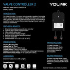 YoLink Wireless Smart Valve Control Kit, NSF Certified 1" Stainless Steel Motorized Valve, Wireless Controller 2, LoRa Long Range, D2D Offline with Leak Sensors, 2 Years Battery backup - Image 3