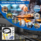 2PACK 1675KIT48 Safety System Kit, 48" Commercial Gas Hose Connector Kit with 3/4" Quick Disconnect, Flexible Gas Line Hose, Gas Valve & Restraining Cable for Moveable Commercial Kitchen Equipment. - Image 7