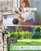 WiFi Hose Timer with Brass Inlet, Smart Water Timer 1 Zone, Sprinkler Timer w/WiFi hub for Remote Control via 2.4Ghz WiFi, Voice/App Controls with Alexa & Google Assistant, for Lawns Yards - Image 3