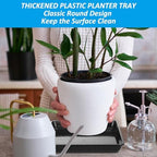 PATIKIL Plant Saucer Tray, 5 Pack 14 Inch Square Plant Saucer Heavy Planter Pot Saucers Large Deep Flower Planter Drip Tray for Indoor Outdoor Plants, Black - Image 3