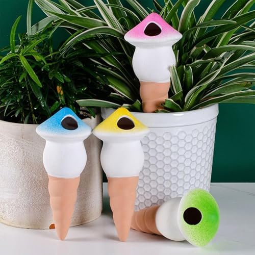 Self Watering Globes Mushroom Shape Automatic Irrigation Stakes - Image 2