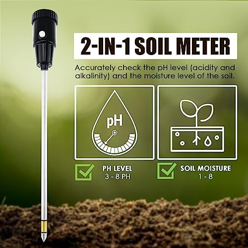 2-in-1 Soil PH Meter Digital Soil pH Moisture Sensor Meter - Image 2