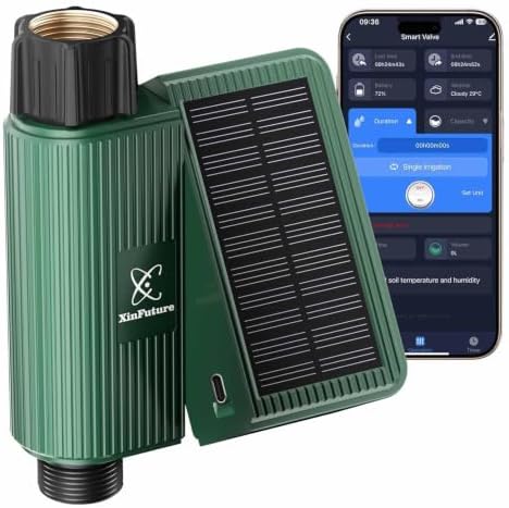 Solar WiFi Water Timer for Garden Hose, APP Smart Sprinkler Controller by XinFutureSprinklerTimer