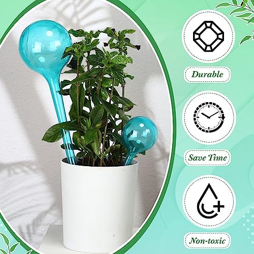 Pinkunn 50 Pcs Plastic Plant Watering Globes Translucency Plant Watering Devices Self Watering Globes Automatic Watering Drip Irrigation Equipment for Plant Garden Indoor Outdoor, 2 Size, Lake Blue - Image 3