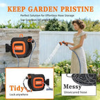 1/2 inch 100FT Retractable Garden Hose Reel Tool - Image 2
