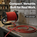 ReelWorks Air Hose Reel Tool Retractable Hand Crank 3/8" Inch x 100' Feet - Image 2