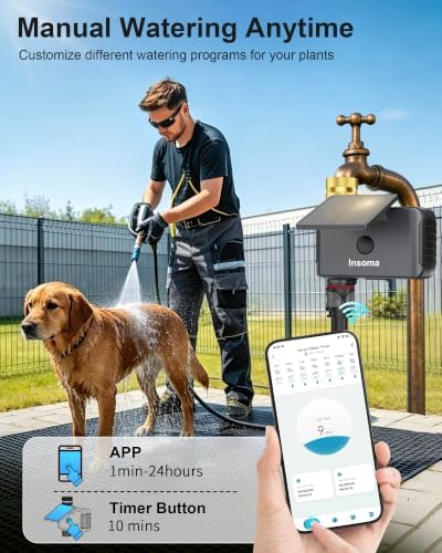 Solar WiFi Water Timer, 1 Zone WiFi Hose Timer for Garden Faucet - Image 7