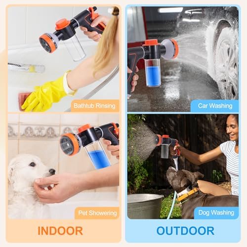 Dog Shower Attachment with 6.6Ft Long Shower Hose & Metal 3-Way Diverter - Image 6