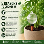 26oz EX-Large Self Watering Globes with Cover (6 PCS) - Image 3