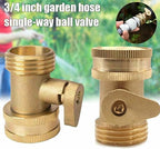 OAkita Garden Hose Connector, 2-Piece 3/4 in. Heavy-Duty Solid Brass Garden Hose shutoff Valve with 4 Extra Rubber washers - Image 2