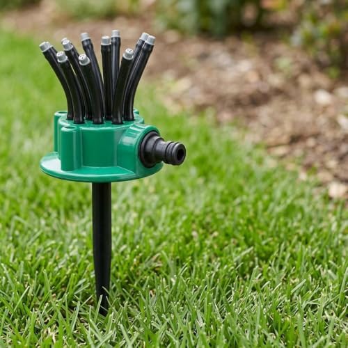 360-Degree Flexible Lawn Sprinkler with 12 Adjustable Watering Tubes - Image 4