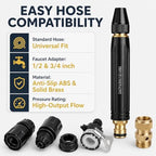 High Pressure Metal Hose Nozzle with 3Spray Modes, Fits US 3/4" GHT - Image 6
